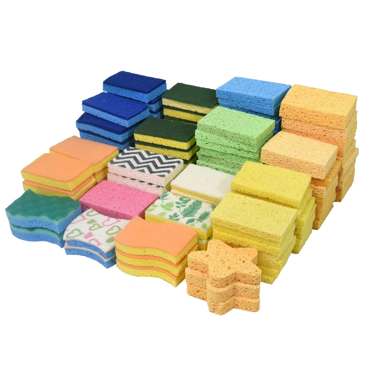 EVERCLEAN Eco Friendly Natural Cellulose Cleaning Sponges, Bulk 
